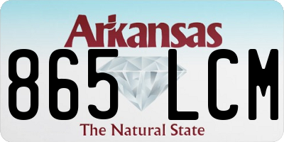 AR license plate 865LCM