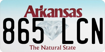 AR license plate 865LCN