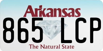 AR license plate 865LCP