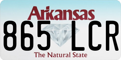 AR license plate 865LCR