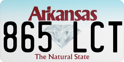 AR license plate 865LCT
