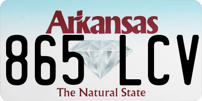 AR license plate 865LCV