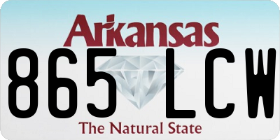 AR license plate 865LCW