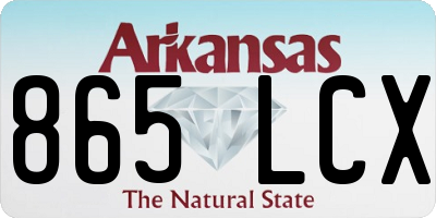AR license plate 865LCX