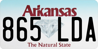 AR license plate 865LDA