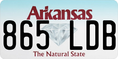 AR license plate 865LDB