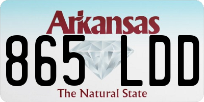 AR license plate 865LDD