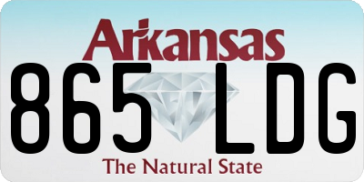 AR license plate 865LDG