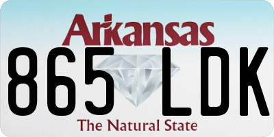AR license plate 865LDK