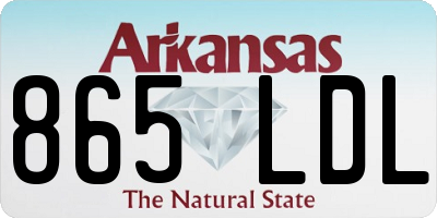 AR license plate 865LDL