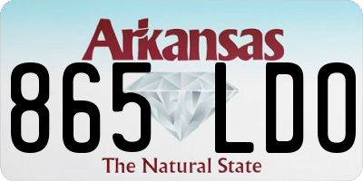 AR license plate 865LDO