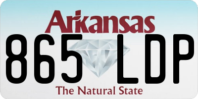 AR license plate 865LDP