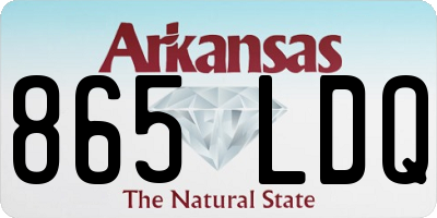 AR license plate 865LDQ