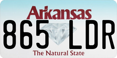 AR license plate 865LDR