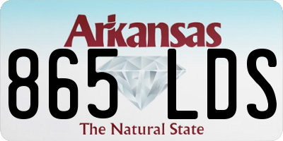 AR license plate 865LDS