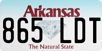 AR license plate 865LDT