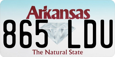 AR license plate 865LDU