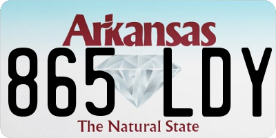 AR license plate 865LDY