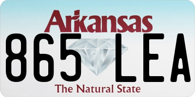 AR license plate 865LEA