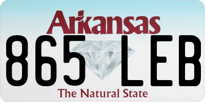 AR license plate 865LEB