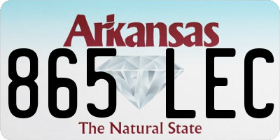 AR license plate 865LEC