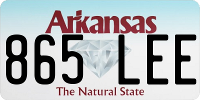 AR license plate 865LEE