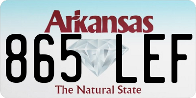 AR license plate 865LEF