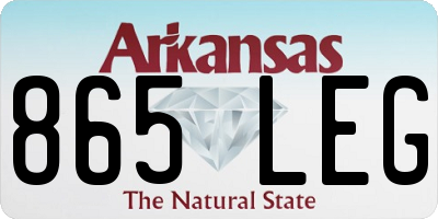 AR license plate 865LEG