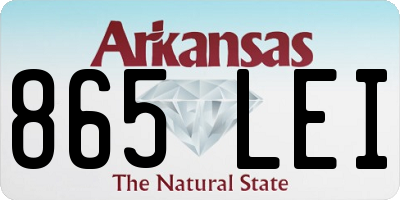 AR license plate 865LEI