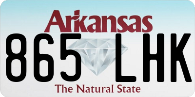 AR license plate 865LHK