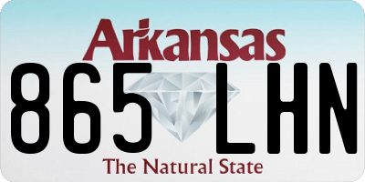 AR license plate 865LHN