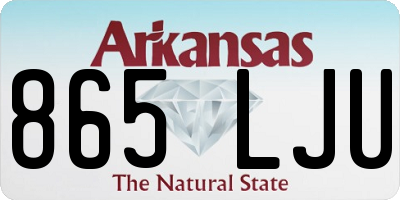 AR license plate 865LJU