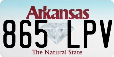 AR license plate 865LPV
