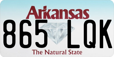 AR license plate 865LQK