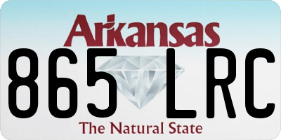 AR license plate 865LRC
