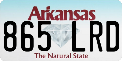 AR license plate 865LRD