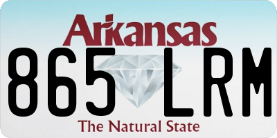 AR license plate 865LRM