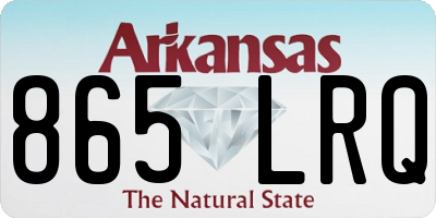 AR license plate 865LRQ