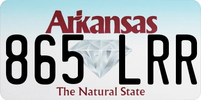 AR license plate 865LRR