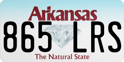 AR license plate 865LRS