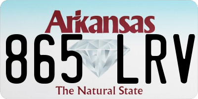 AR license plate 865LRV