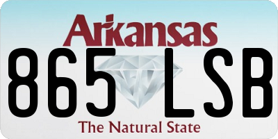 AR license plate 865LSB