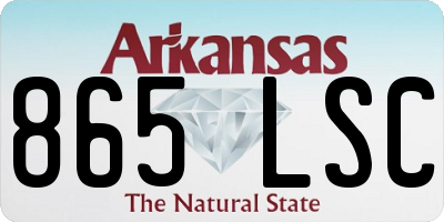 AR license plate 865LSC