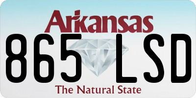AR license plate 865LSD