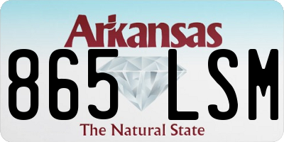 AR license plate 865LSM
