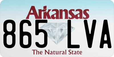 AR license plate 865LVA
