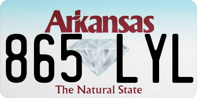 AR license plate 865LYL