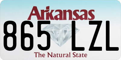AR license plate 865LZL