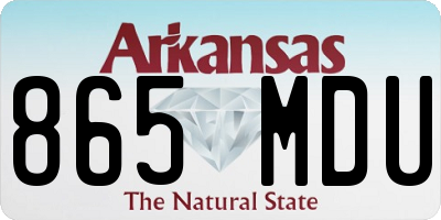 AR license plate 865MDU