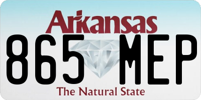 AR license plate 865MEP